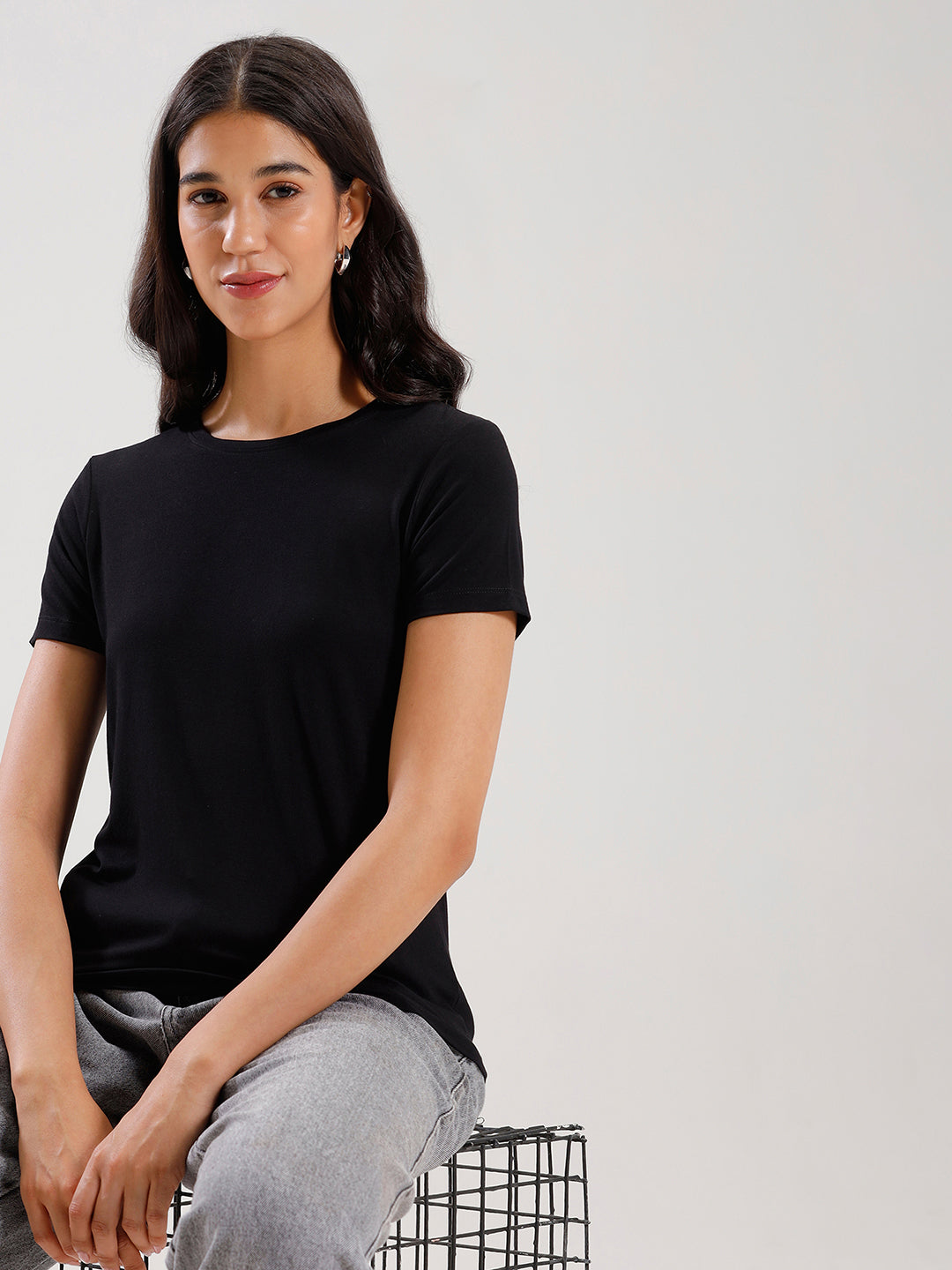 T-Shirt Regular Sleeve-Black - De Moza