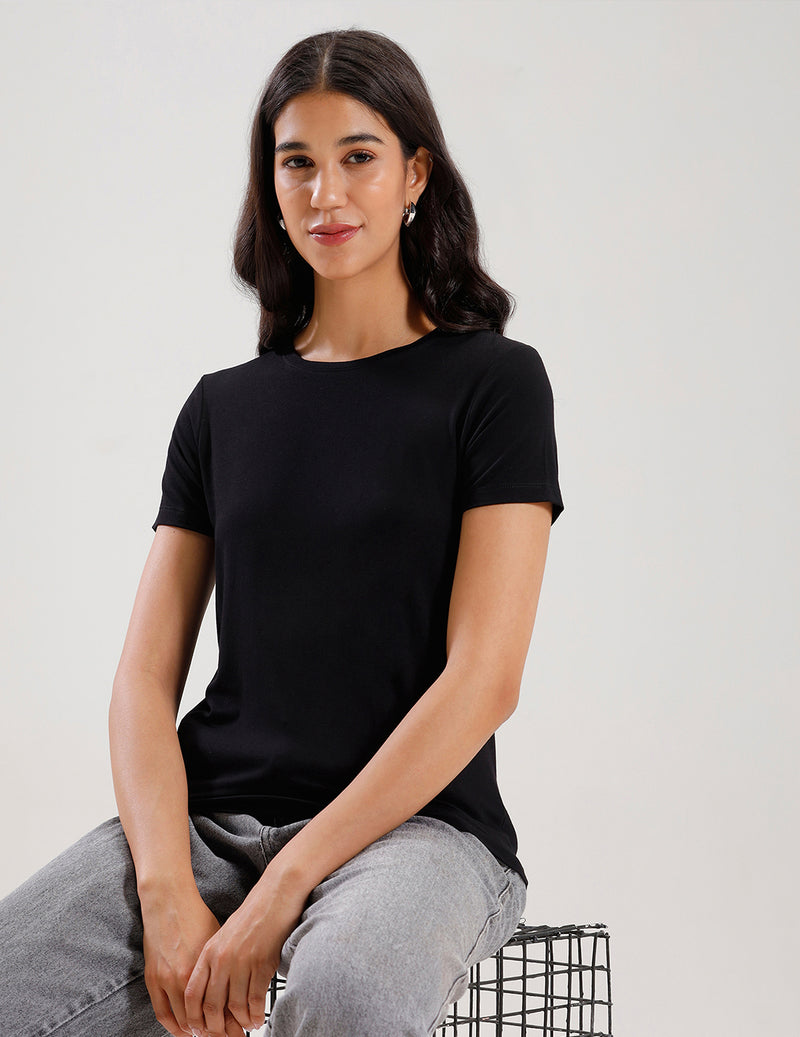 T-Shirt Regular Sleeve-Black