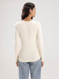 T-Shirt Long Sleeve-Ecru - De Moza