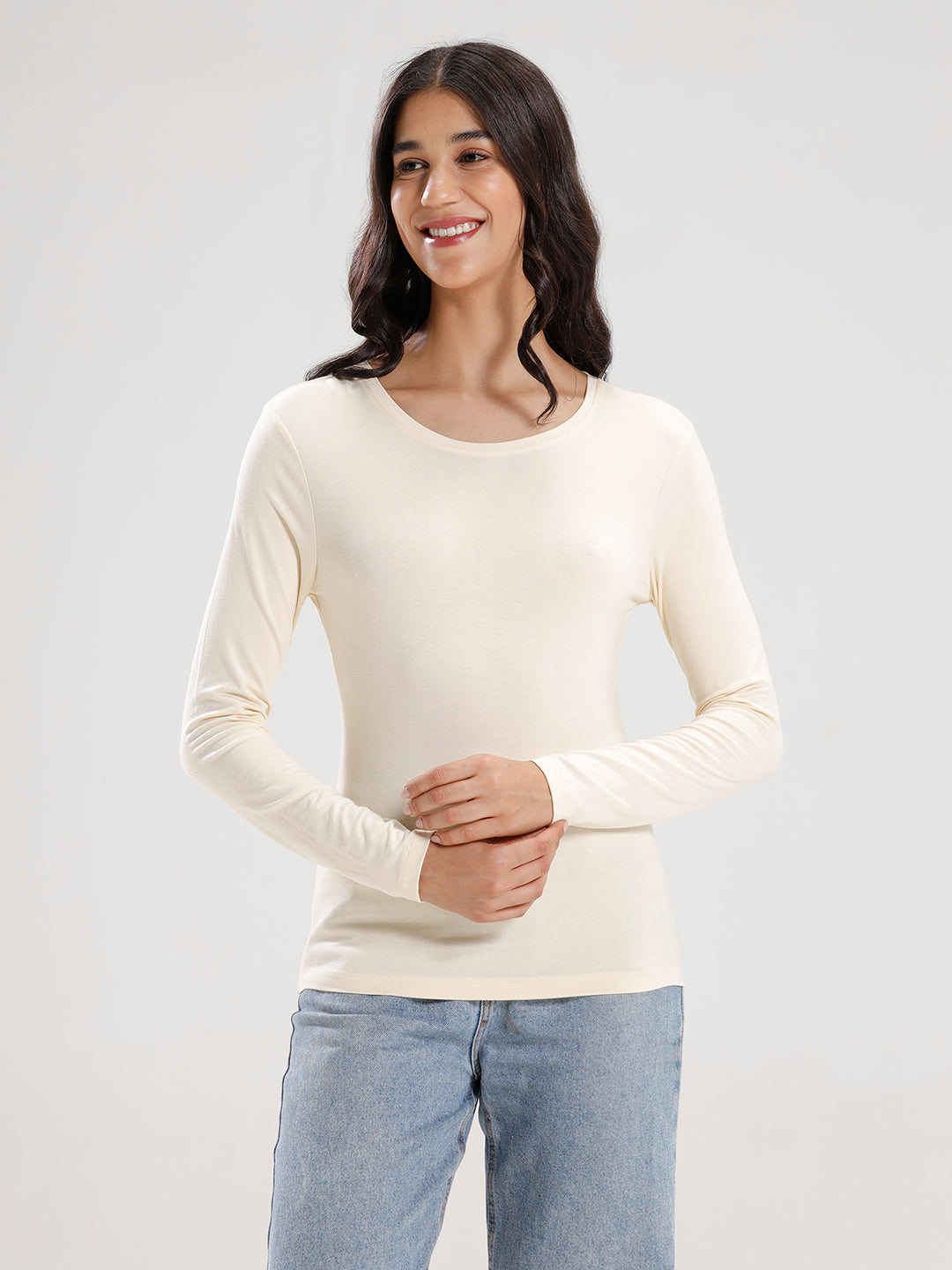 T-Shirt Long Sleeve-Ecru - De Moza