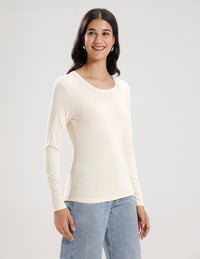 T-Shirt Long Sleeve-Ecru