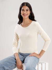 T-Shirt Long Sleeve-Ecru - De Moza