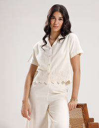 Crop Shirt-Offwhite