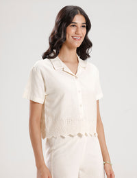 Crop Shirt-Offwhite