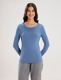 T-Shirt Long Sleeve-Airforce Blue