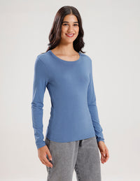 T-Shirt Long Sleeve-Airforce Blue