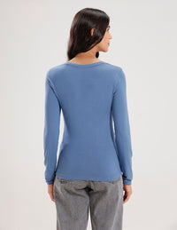 T-Shirt Long Sleeve-Airforce Blue