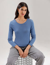 T-Shirt Long Sleeve-Airforce Blue