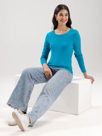T-Shirt Long Sleeve-Teal - De Moza