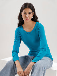 T-Shirt Long Sleeve-Teal - De Moza