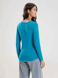 T-Shirt Long Sleeve-Teal - De Moza