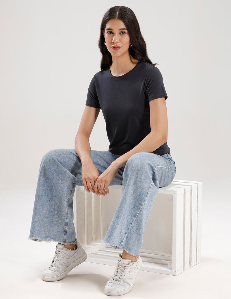 T-Shirt Regular Sleeve-Dark Grey