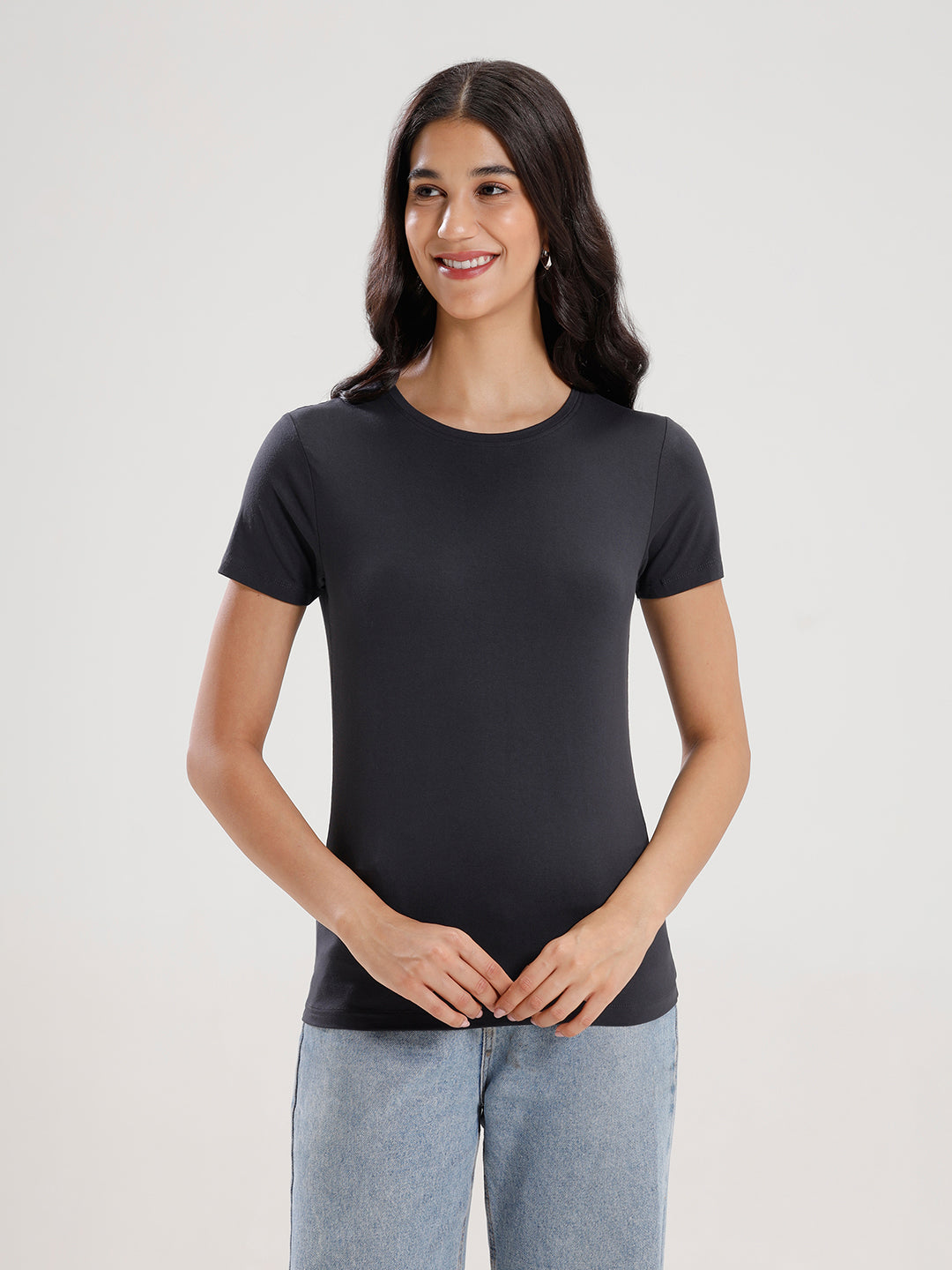 T-Shirt Regular Sleeve-Dark Grey - De Moza