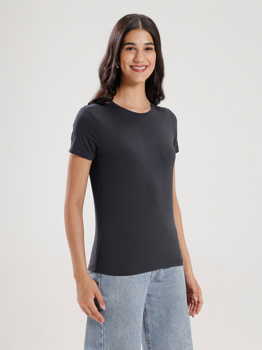T-Shirt Regular Sleeve-Dark Grey - De Moza