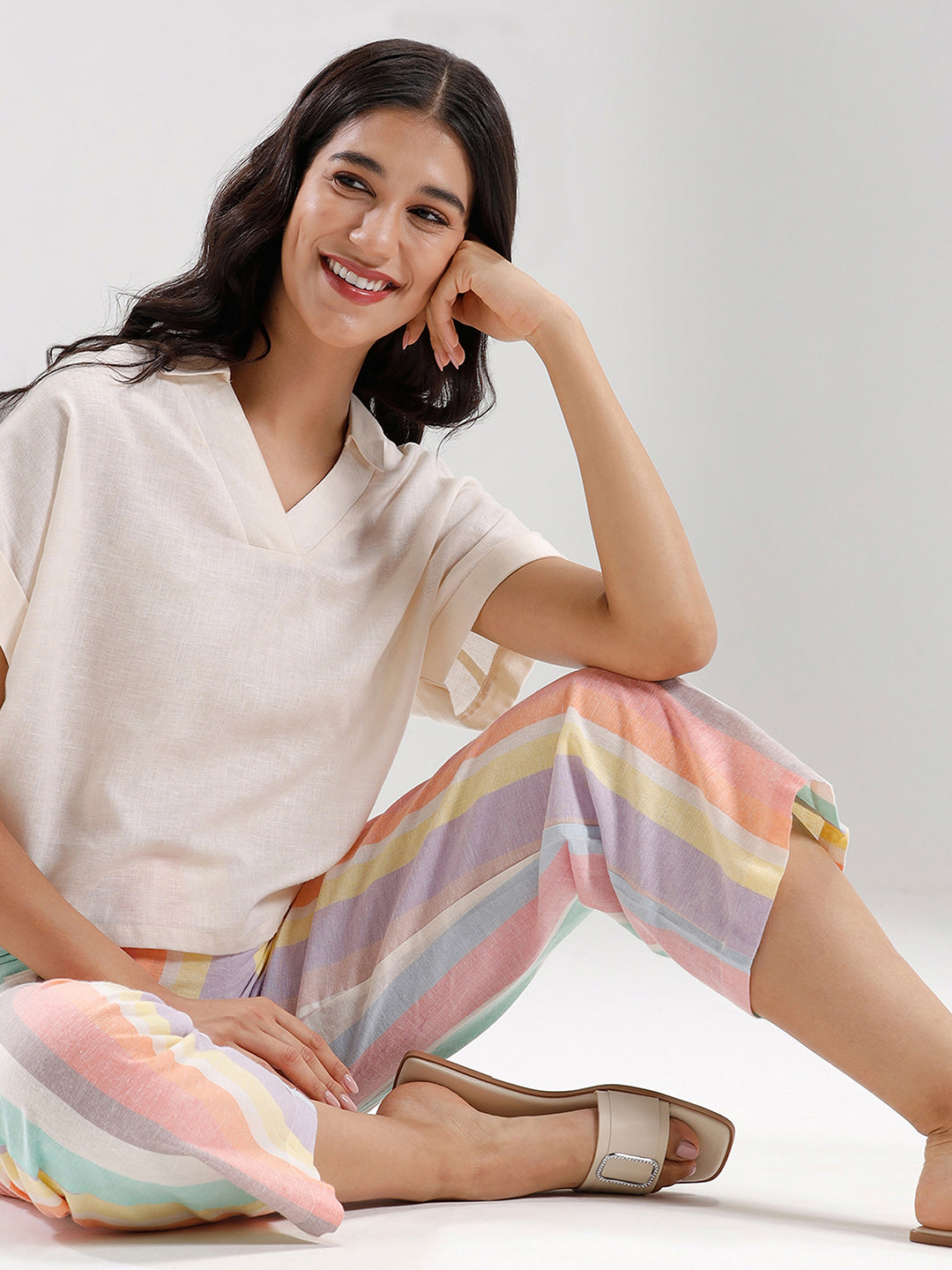 Casual Palazzo- Multi - De Moza