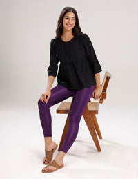 Shimmer Leggings-Plum