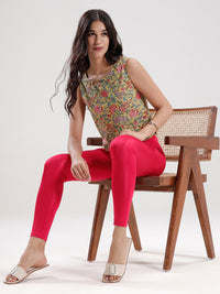 Shimmer Leggings-Cherry - De Moza