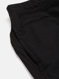 Straight Pant-Black - De Moza