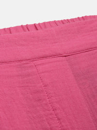 Wide Leg Pant-Pink - De Moza