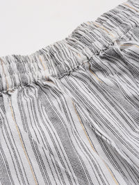 Crop Palazzo AOP-Offwhite - De Moza