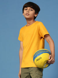 PIPIN Boys Printed T-Shirt Mustard