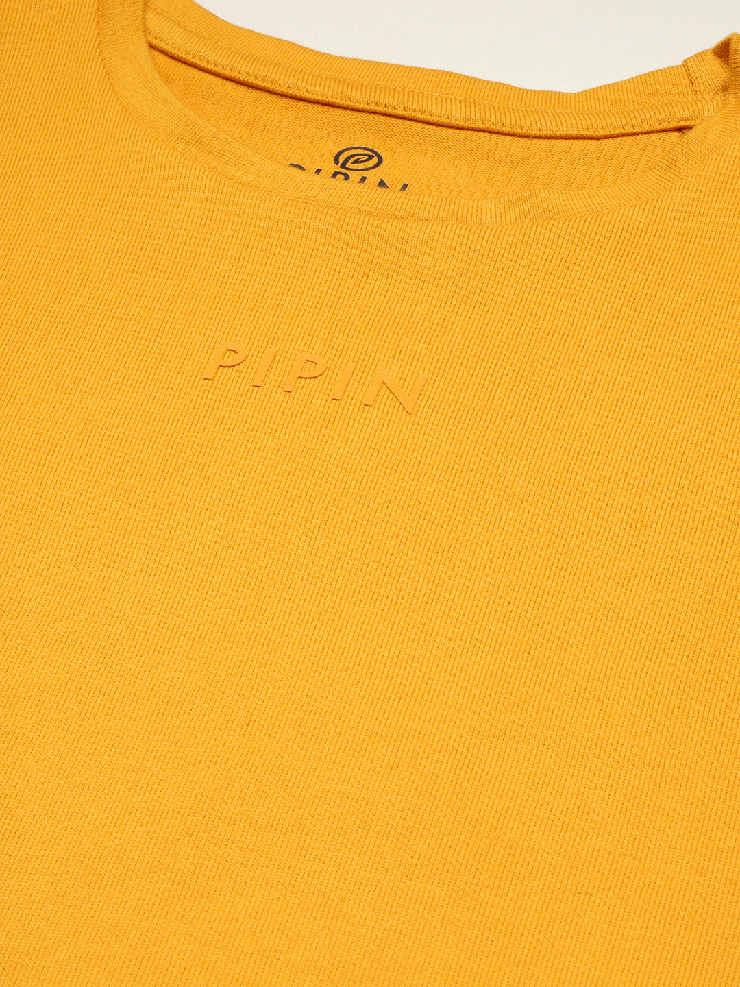 PIPIN Boys Printed T-Shirt Mustard