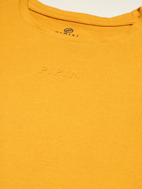 PIPIN Boys Printed T-Shirt Mustard