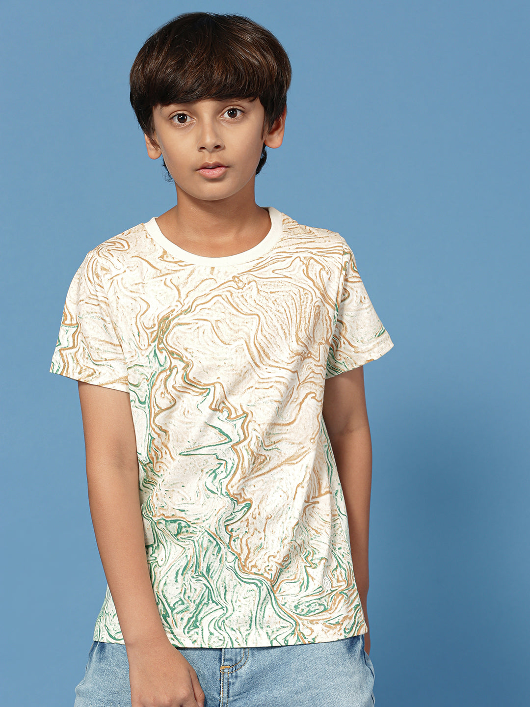 PIPIN Boys Printed T-Shirt OffWhite