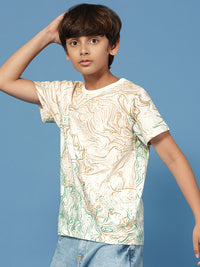 PIPIN Boys Printed T-Shirt OffWhite