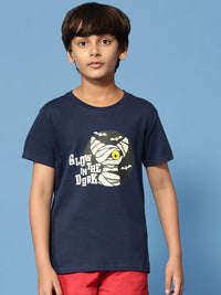 PIPIN Boys Printed T-Shirt Navy