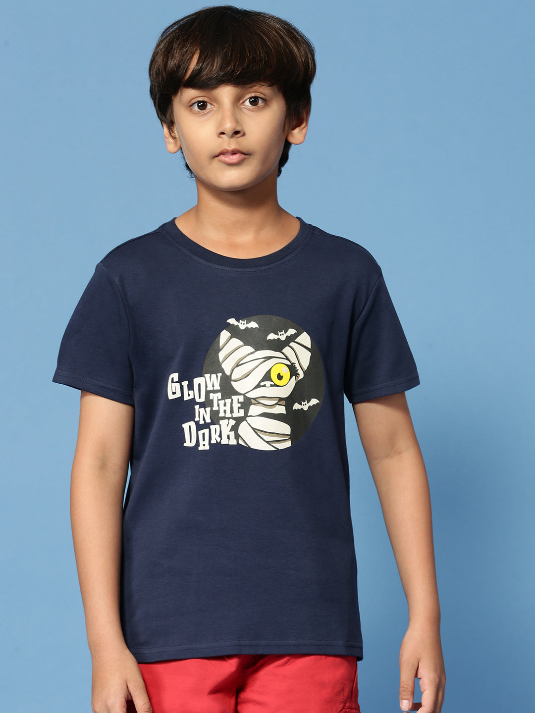 PIPIN Boys Printed T-Shirt Navy