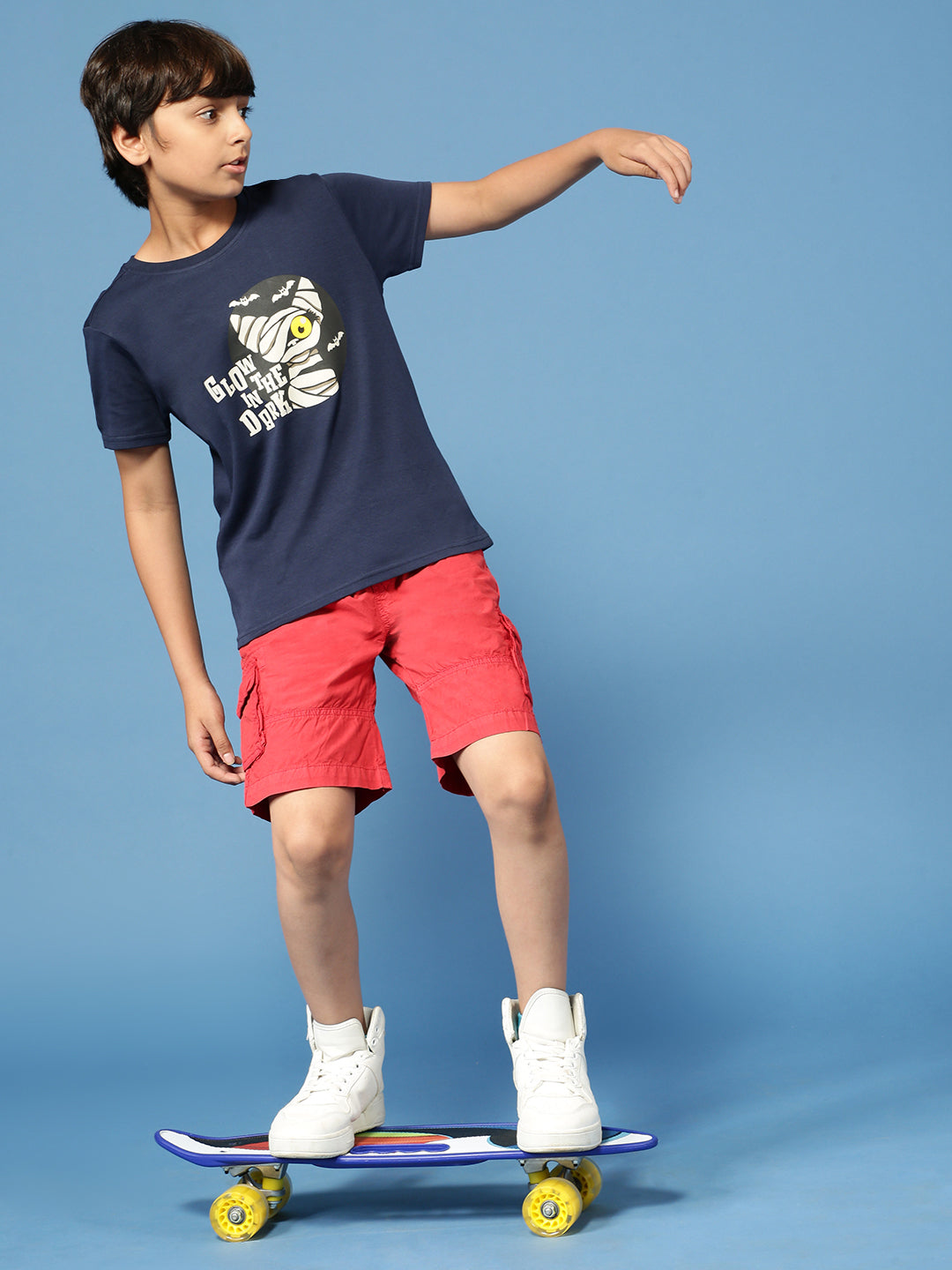 PIPIN Boys Printed T-Shirt Navy