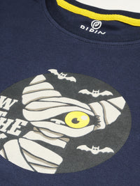 PIPIN Boys Printed T-Shirt Navy