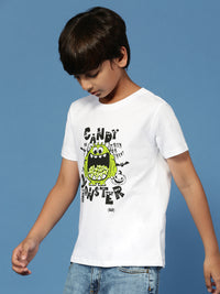 PIPIN Boys Printed T-Shirt White