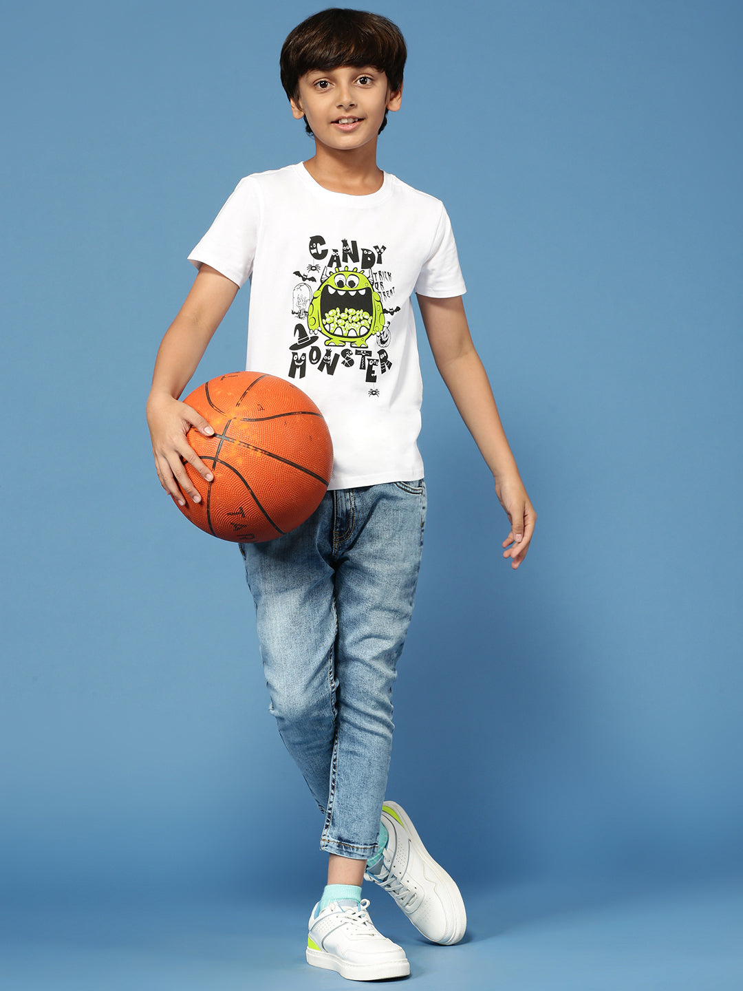 PIPIN Boys Printed T-Shirt White