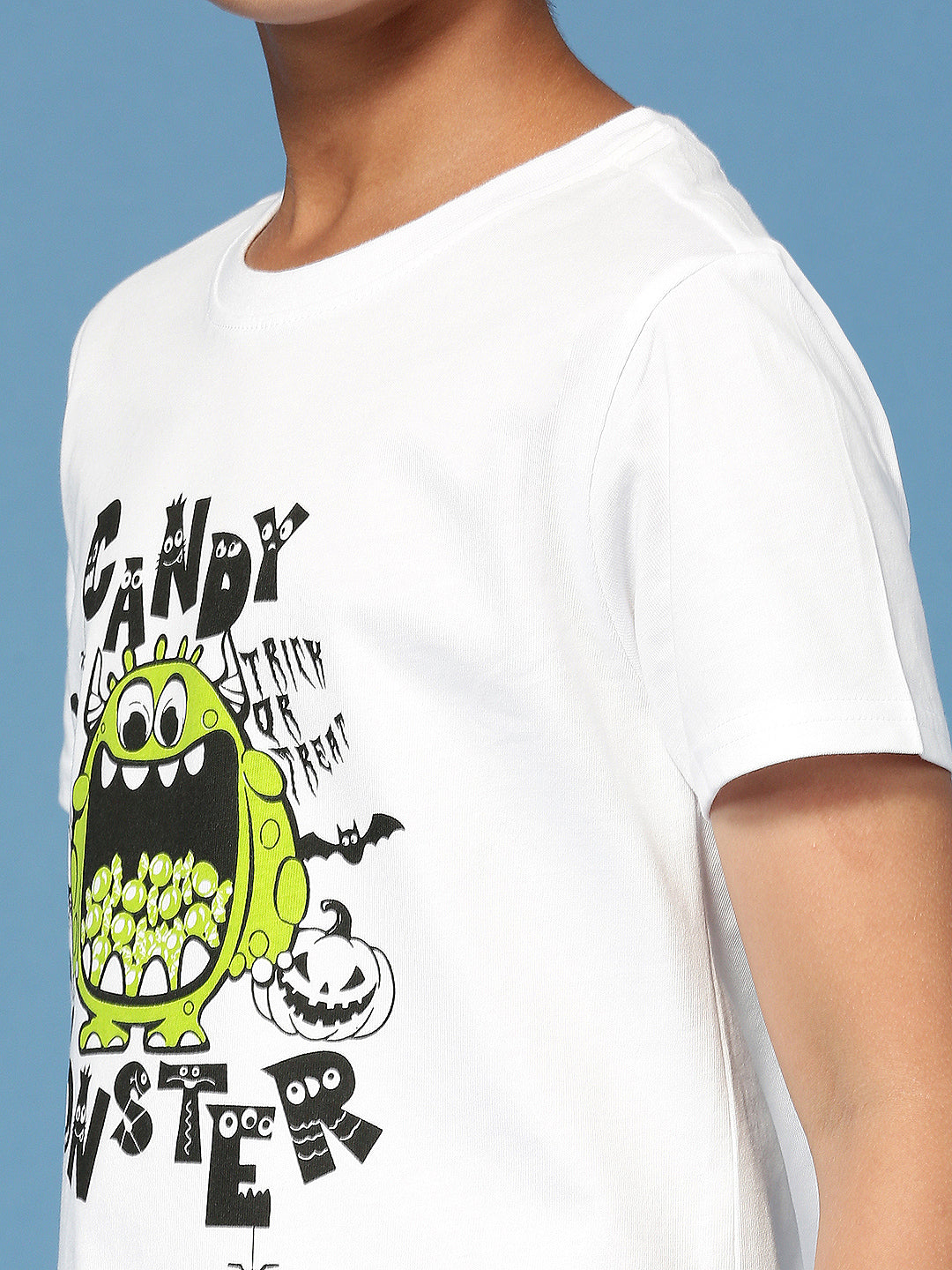 PIPIN Boys Printed T-Shirt White