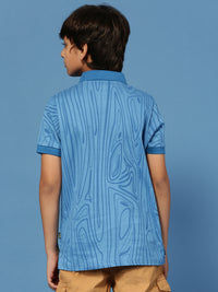 PIPIN Boys Solid T-Shirt Blue