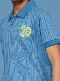 PIPIN Boys Solid T-Shirt Blue