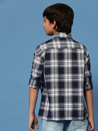 PIPIN Boys Printed Shirt Navy Blue