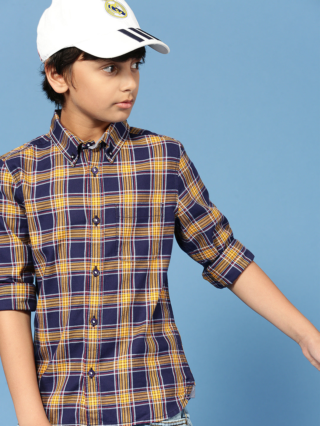 PIPIN Boys Printed Shirt Mustard Yellow