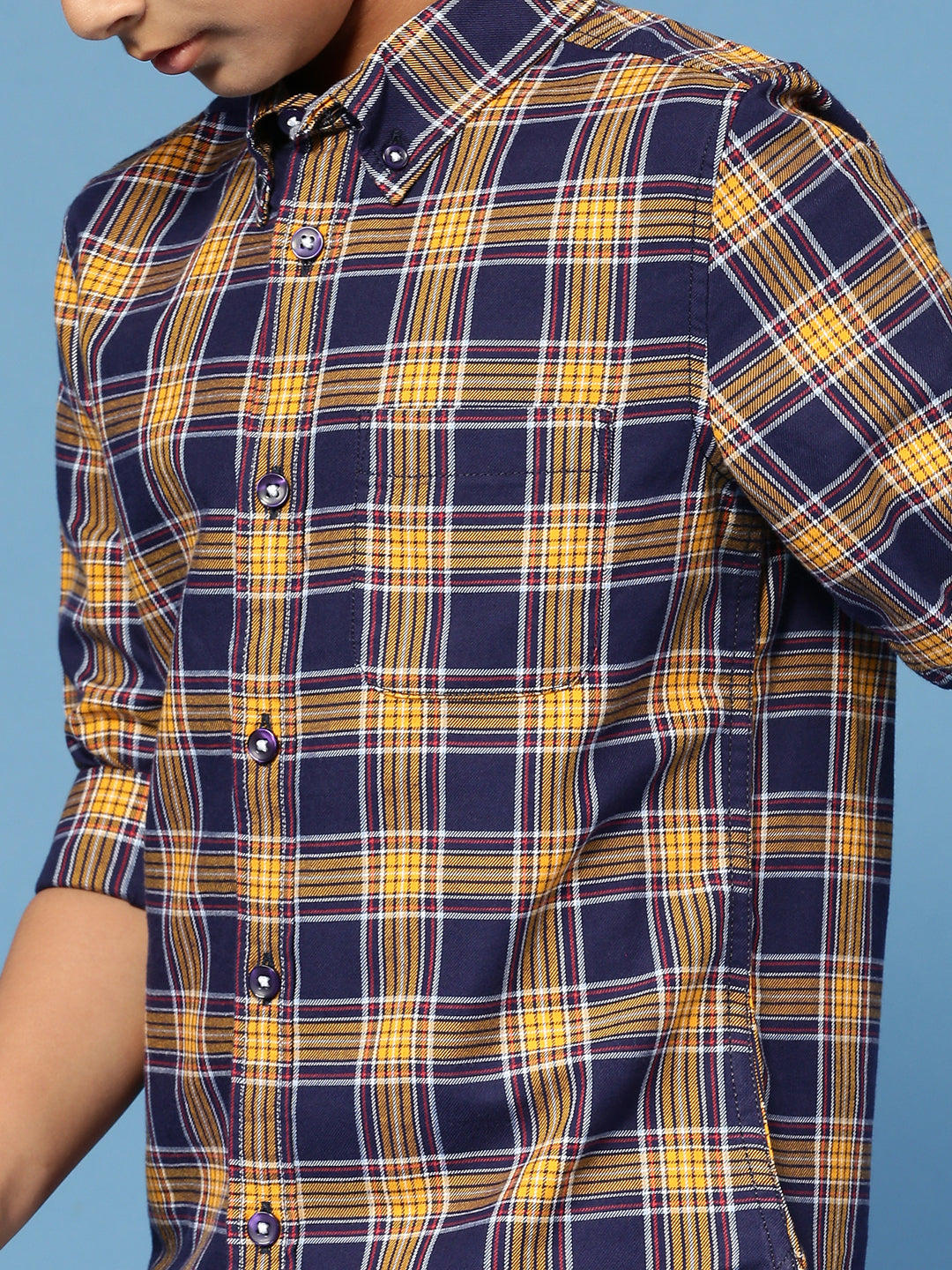 PIPIN Boys Printed Shirt Mustard Yellow