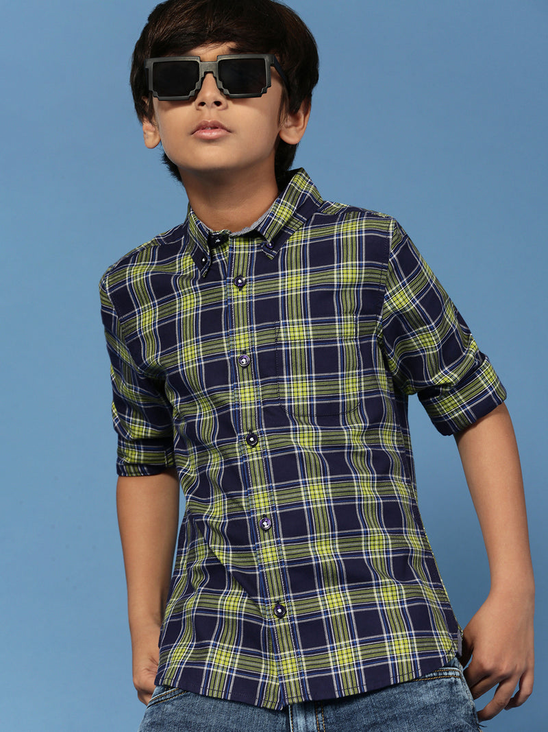 PIPIN Boys Printed Shirt Light Green