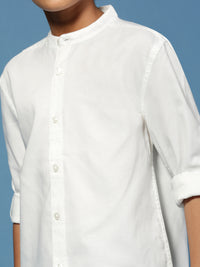 PIPIN Boys Printed Shirt White