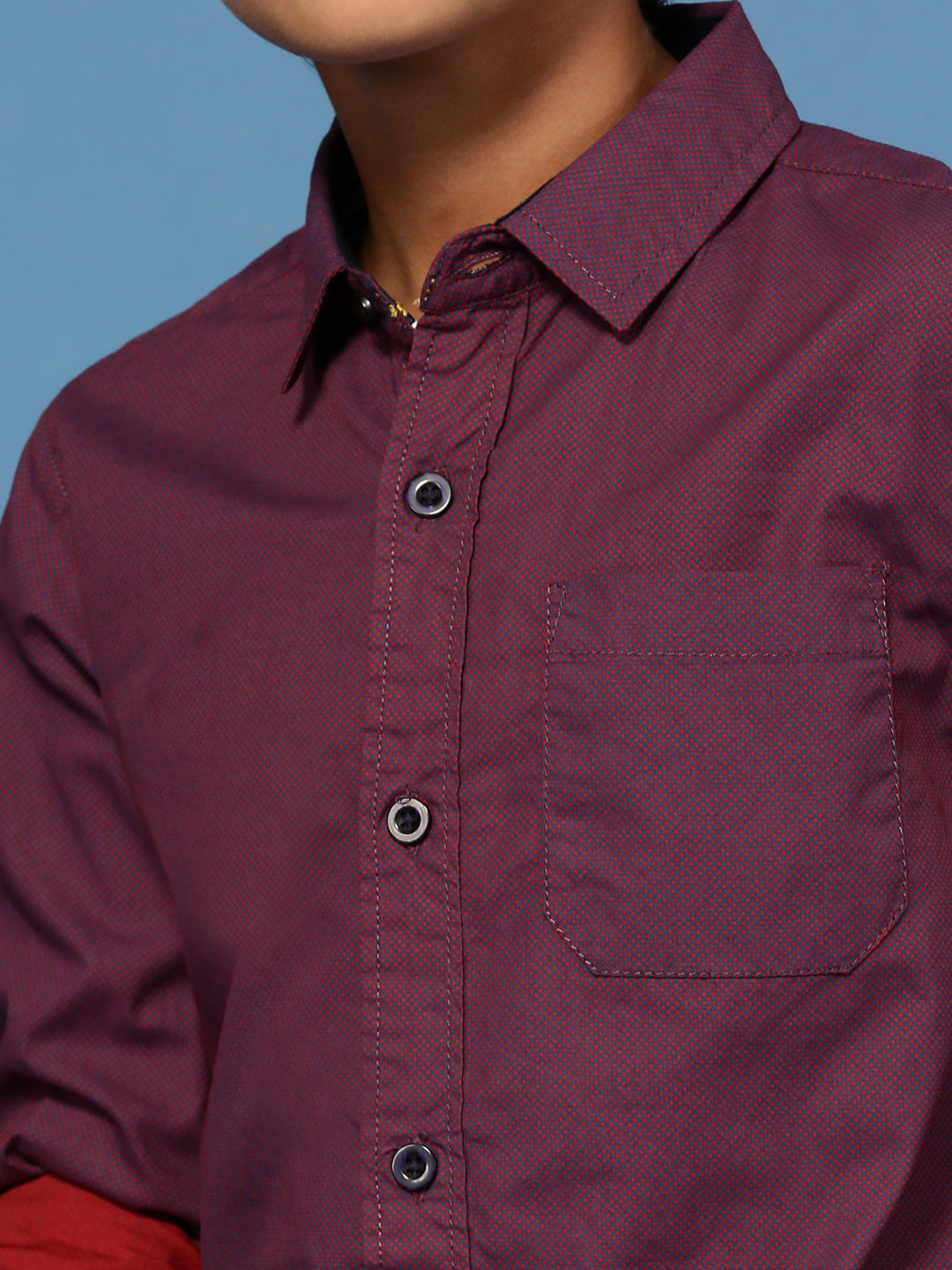 PIPIN Boys Solid Shirt Violet