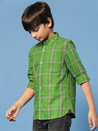 PIPIN Boys Printed Shirt Green