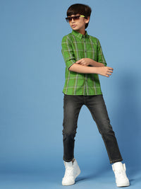 PIPIN Boys Printed Shirt Green