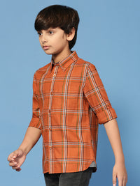 PIPIN Boys Printed Shirt Orange