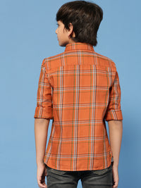 PIPIN Boys Printed Shirt Orange
