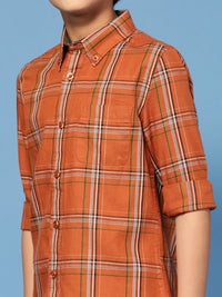 PIPIN Boys Printed Shirt Orange