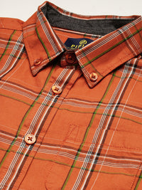 PIPIN Boys Printed Shirt Orange